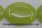 CKA252 15.5 inches 30*40mm oval Korean jade gemstone beads