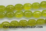 CKA31 15.5 inches 8*10mm oval Korean jade gemstone beads