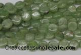 CKC251 15.5 inches 6mm flat round natural green kyanite beads