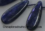 CKC543 Top drilled 10*30mm flat teardrop natural kyanite beads