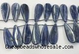 CKC554 Top drilled 12*30mm flat teadrop natural kyanite beads