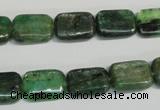 CKC66 15.5 inches 10*14mm rectangle natural green kyanite beads