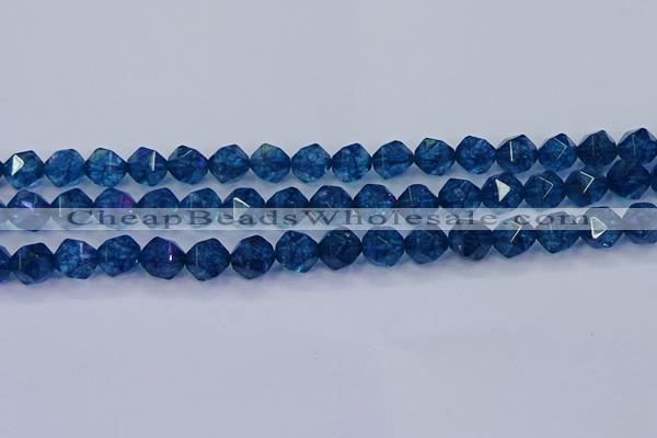 CKC713 15.5 inches 10mm faceted nuggets imitation kyanite beads