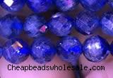 CKC733 15.5 inches 7mm faceted round kyanite gemstone beads