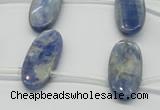 CKC75 Top drilled 11*25mm oval natural kyanite gemstone beads