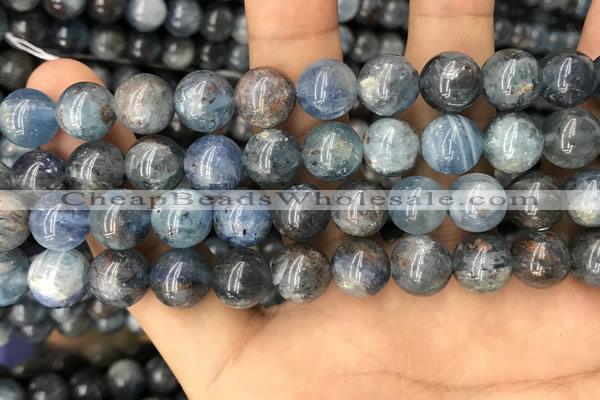 CKC753 15.5 inches 10mm round blue kyanite beads wholesale