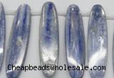 CKC80 Top drilled 13*55mm oval natural kyanite gemstone beads