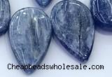 CKC820 15 inches 12*25mm - 14*28mm flat teardrop blue kyanite beads