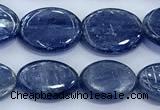 CKC828 15 inches 10*14mm - 12*16mm oval blue kyanite beads