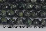 CKJ310 15.5 inches 4mm faceted round kambaba jasper beads