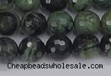 CKJ312 15.5 inches 8mm faceted round kambaba jasper beads