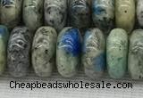 CKJ440 15.5 inches 5*10mm - 6*10mm rondelle natural k2 jasper beads