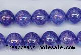 CKQ102 15.5 inches 8mm round AB-color dyed crackle quartz beads