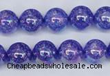 CKQ103 15.5 inches 10mm round AB-color dyed crackle quartz beads