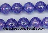 CKQ104 15.5 inches 12mm round AB-color dyed crackle quartz beads