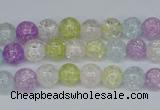 CKQ21 15.5 inches 6mm round dyed crackle quartz beads wholesale