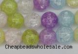 CKQ24 15.5 inches 12mm round dyed crackle quartz beads wholesale