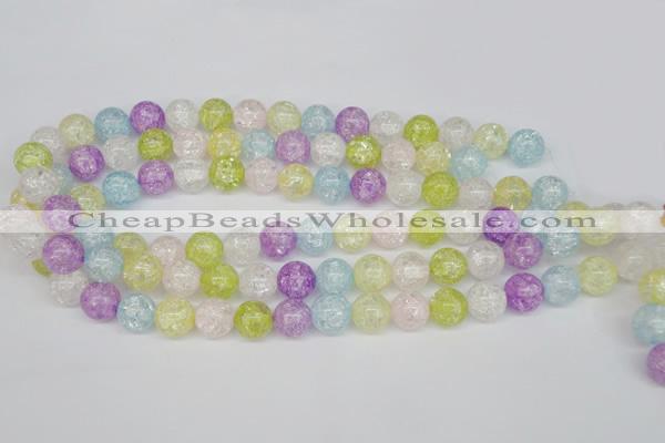 CKQ24 15.5 inches 12mm round dyed crackle quartz beads wholesale