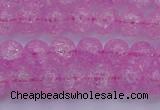 CKQ302 15.5 inches 8mm round dyed crackle quartz beads wholesale