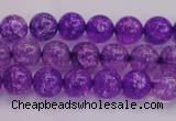 CKQ308 15.5 inches 6mm round dyed crackle quartz beads wholesale