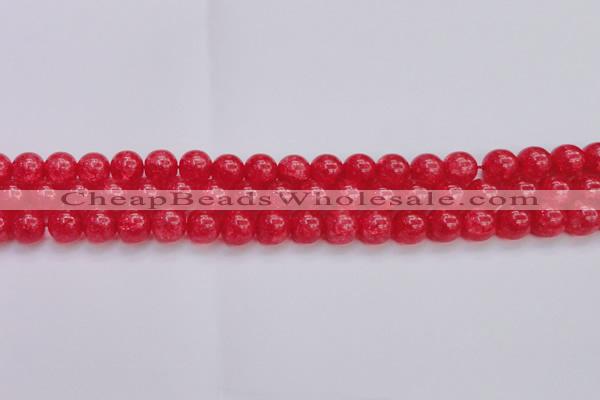 CKQ318 15.5 inches 12mm round dyed crackle quartz beads wholesale