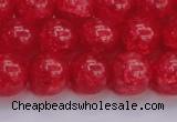 CKQ319 15.5 inches 14mm round dyed crackle quartz beads wholesale