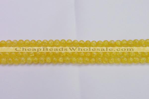 CKQ323 15.5 inches 8mm round dyed crackle quartz beads wholesale