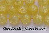 CKQ325 15.5 inches 12mm round dyed crackle quartz beads wholesale