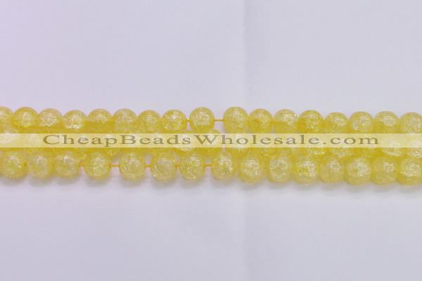 CKQ326 15.5 inches 14mm round dyed crackle quartz beads wholesale