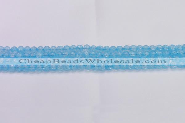 CKQ329 15.5 inches 6mm round dyed crackle quartz beads wholesale