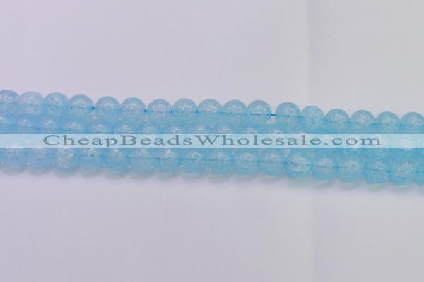 CKQ333 15.5 inches 14mm round dyed crackle quartz beads wholesale