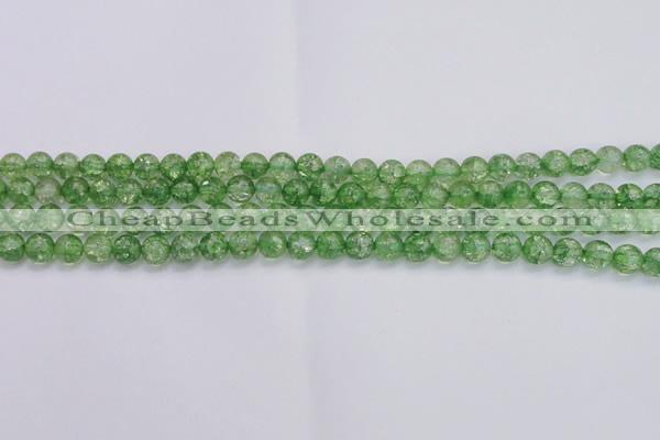 CKQ336 15.5 inches 6mm round dyed crackle quartz beads wholesale