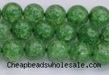 CKQ338 15.5 inches 10mm round dyed crackle quartz beads wholesale