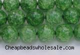 CKQ339 15.5 inches 12mm round dyed crackle quartz beads wholesale