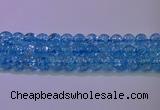 CKQ362 15.5 inches 8mm round dyed crackle quartz beads