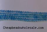 CKQ370 15.5 inches 4mm round dyed crackle quartz beads wholesale