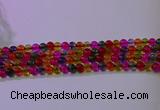 CKQ390 15.5 inches 4mm round dyed crackle quartz beads wholesale