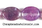 CKU01 15 inches 8*10mm oval purple kunzite beads Wholesale