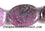 CKU02 15 inches 10*14mm oval purple kunzite beads Wholesale