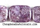 CKU11 15 inches 18*25mm rectangle purple kunzite beads wholesale