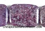 CKU12 15 inches 22*30mm rectangle purple kunzite beads wholesale