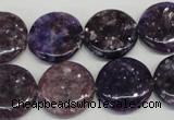 CKU37 15.5 inches 18mm flat round purple kunzite beads wholesale