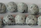 CKW05 15.5 inches 14mm round kiwi jasper gemstone beads