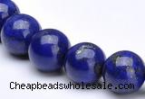 CLA08 4mm round deep blue dyed lapis lazuli beads wholesale