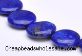 CLA18 16mm coin deep blue dyed lapis lazuli gemstone beads