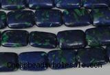 CLA427 15.5 inches 10*14mm rectangle synthetic lapis lazuli beads