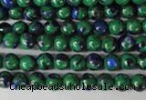 CLA478 15.5 inches 4mm round synthetic lapis lazuli beads