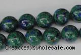 CLA482 15.5 inches 12mm round synthetic lapis lazuli beads