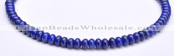 CLA50 5*8mm roundel deep blue dyed lapis lazuli beads Wholesale