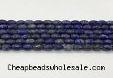 CLA540 15.5 inches 8*12mm faceted rice dyed lapis lazuli beads